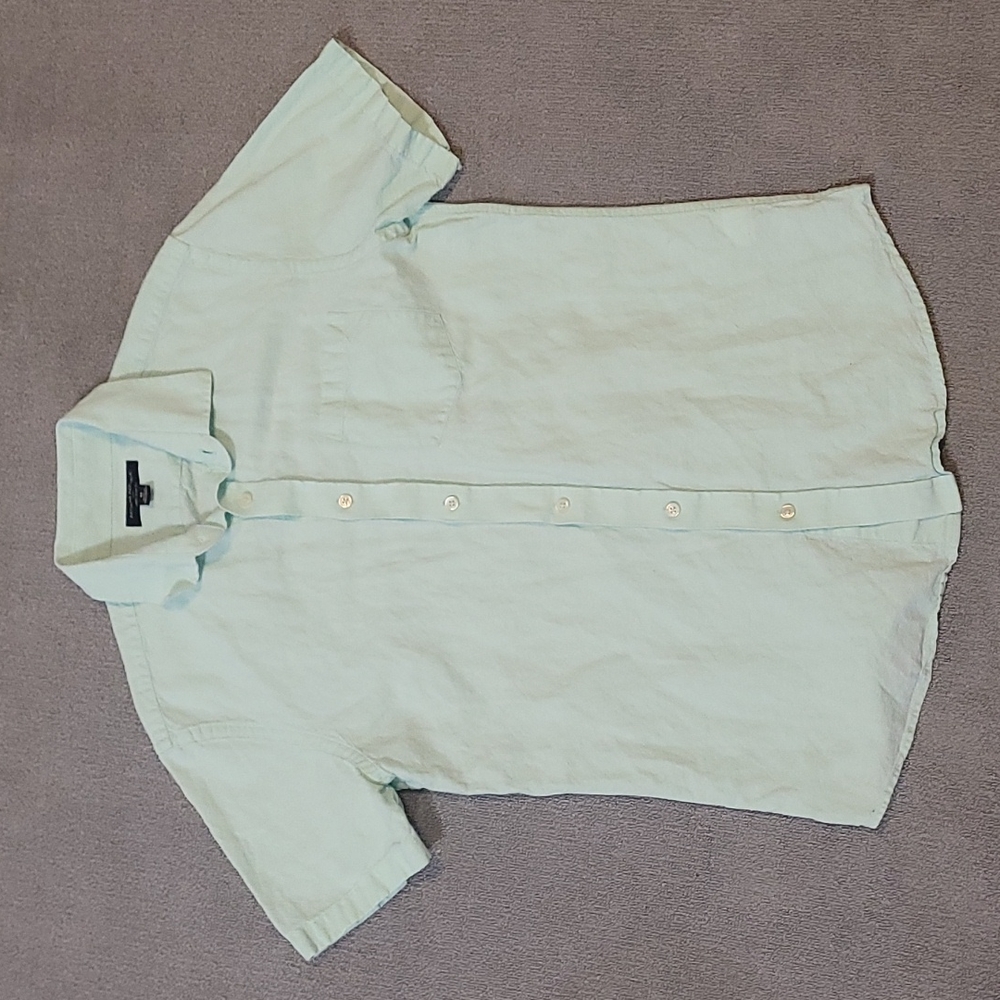Banana Republic Linen Short Sleeve Button Down